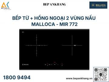 Bếp điện từ 2 vùng nấu kết hợp Malloca  MIR 772 - Made in Spain 